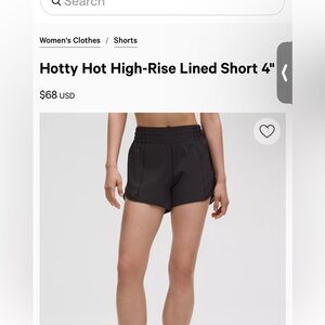 Lululemon Athletica Black Athletic Shorts